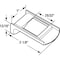 Prime-Line Door Insert, Fits 1 in. Thick Square Edge Door Panels, Chrome Plated Zamak (Single Pack) 656-2484 - alternate 2